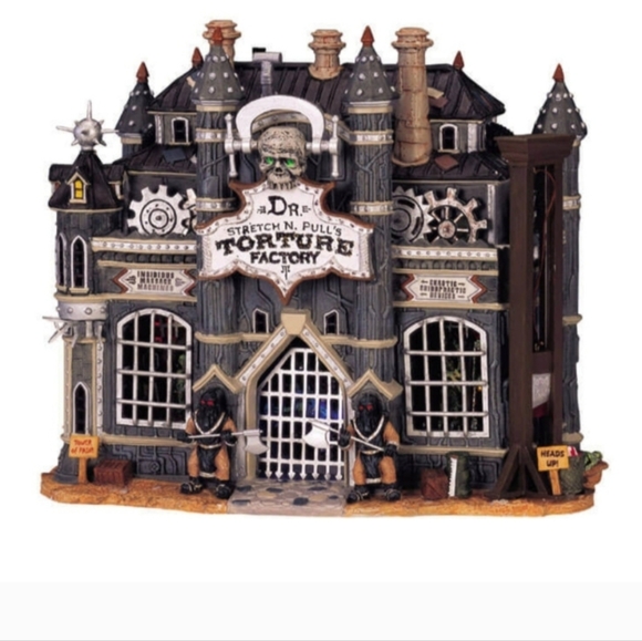 Spooky Town Lemax Dr Stretch N Pulls Torture Factory - Picture 1 of 5